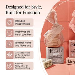 Kitsch bolsa jabón reutilizable, reduce desechos plásticos.