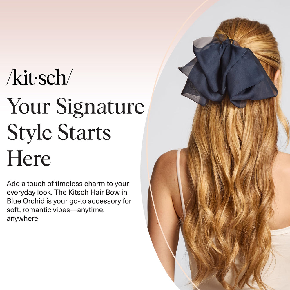Kitsch lazo de cabello tejido en chifón suave