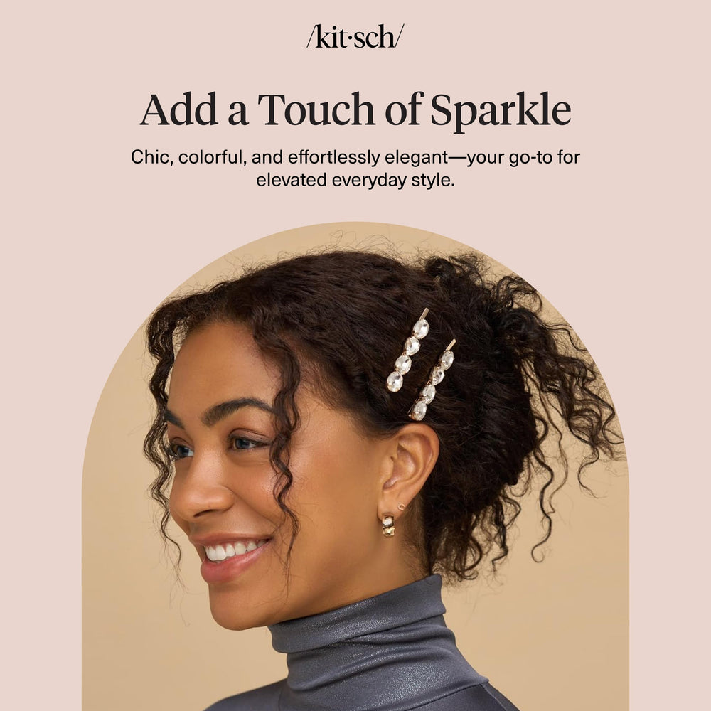 Pinzas con cristales Kitsch, regalo perfecto para quien ama detalles brillantes.