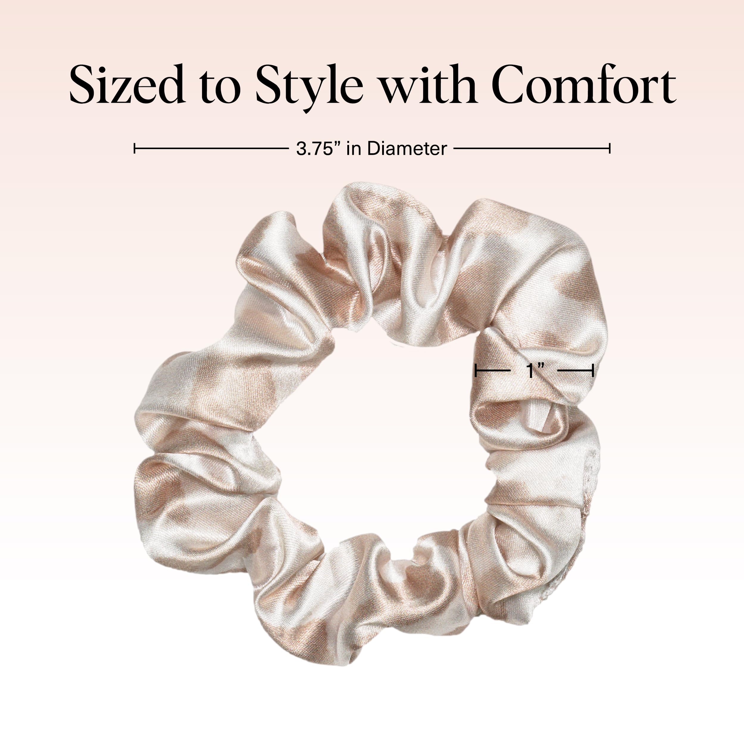 Textura satén suave de Kitsch Scrunchies para deslizamiento cómodo.