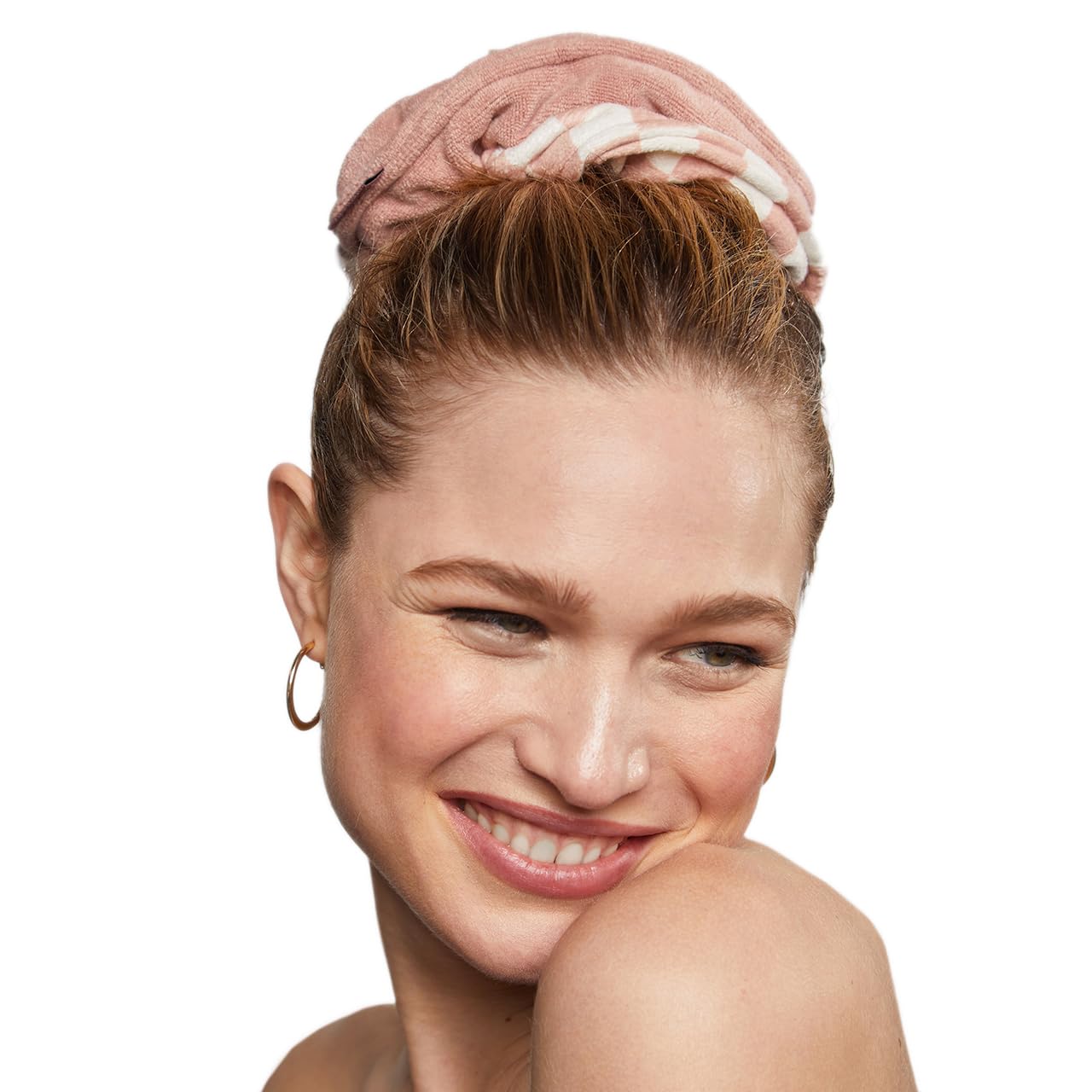 Scrunchie microfibra Kitsch, textura ultra suave para cabellos gruesos.