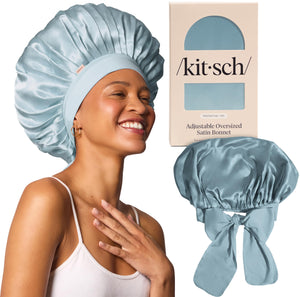 Kitsch XL bonete satinado para dormir, frente suave que reduce fricción nocturna.