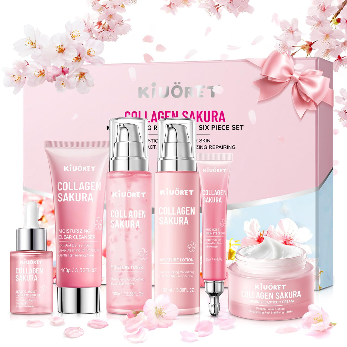 KIUORET Sakura limpiador facial ofrece limpieza suave y preparación para la rutina.
