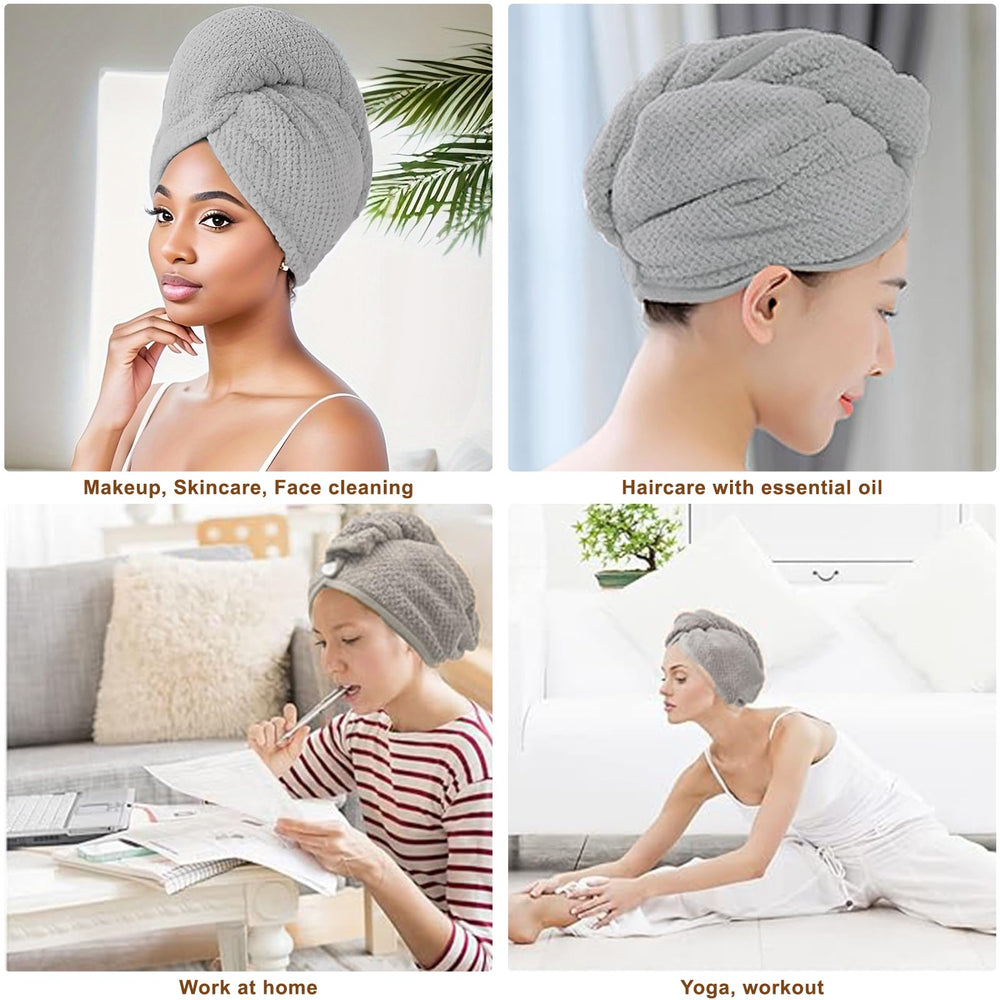 Toalla Kldnkig gris ideal para rizos y cabello rizado