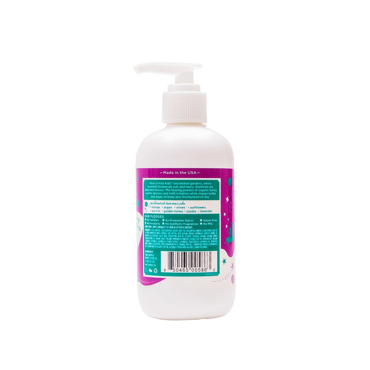 Textura suave de la loción Luna Star de Klee Naturals, ideal para uso diario tras baño.