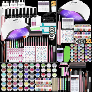 Klemon kit de uñas acrílicas completo para manicuras personalizadas.
