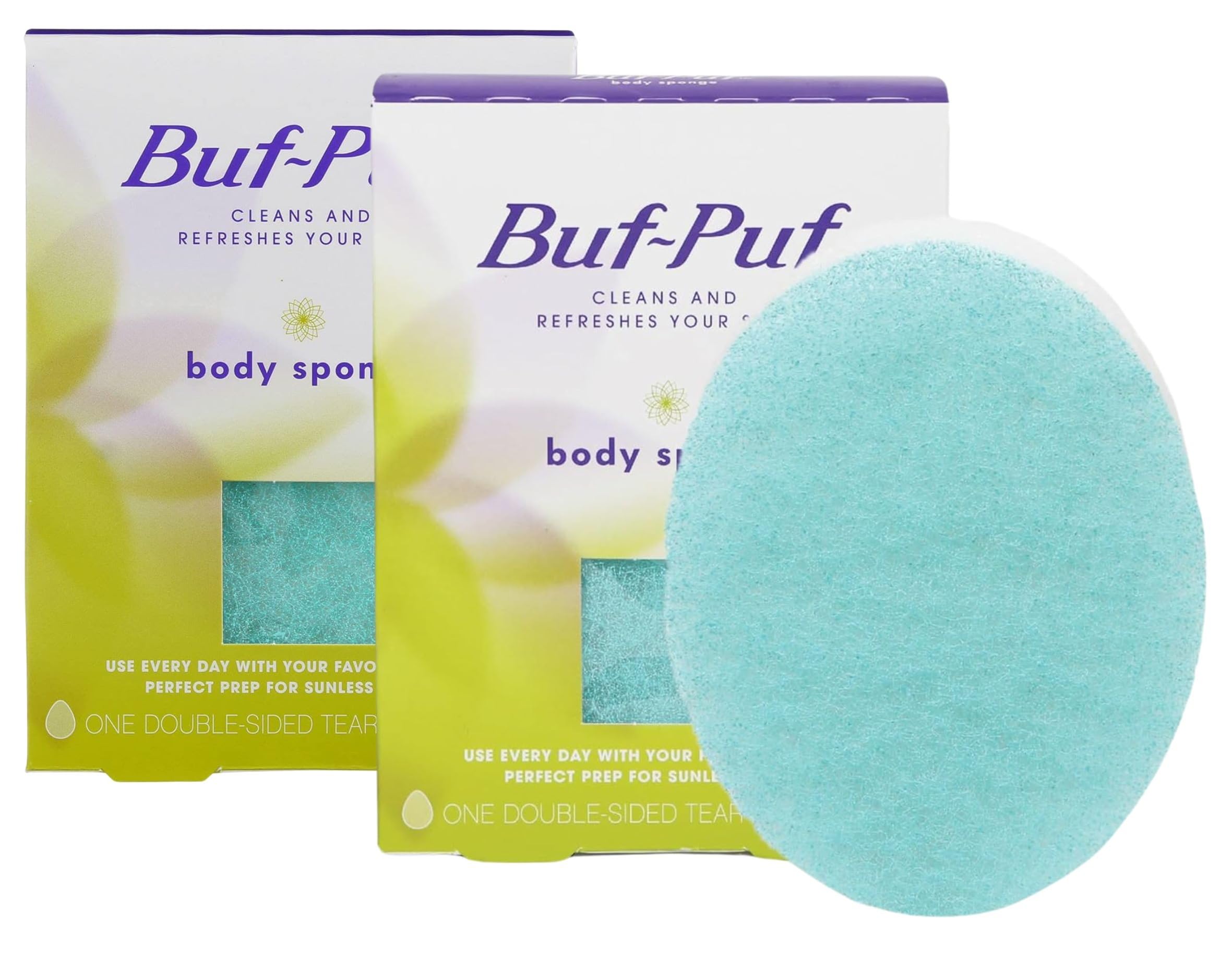 KLIM Buf-Puf esponja corporal doble paquete para exfoliar suavemente.