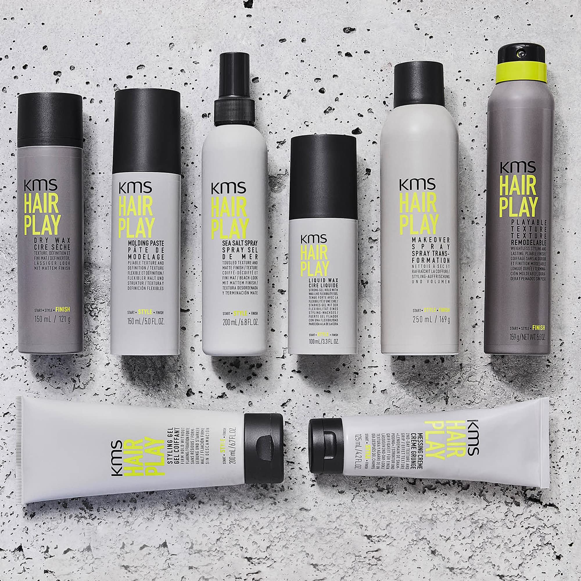KMS Hairplay textura y volumen para peinados variados.