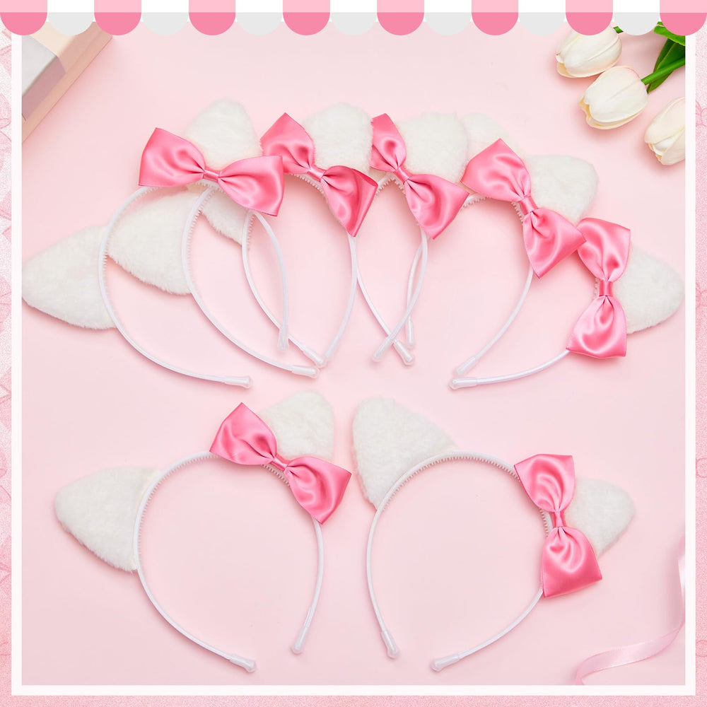 Knitgrip diademas gato orejas rosadas para fiesta, añade diversión
