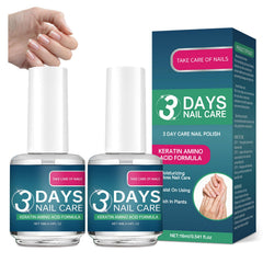 KOAVDMT tres días cuidado de uñas: fortalecedor claro para uñas secas.