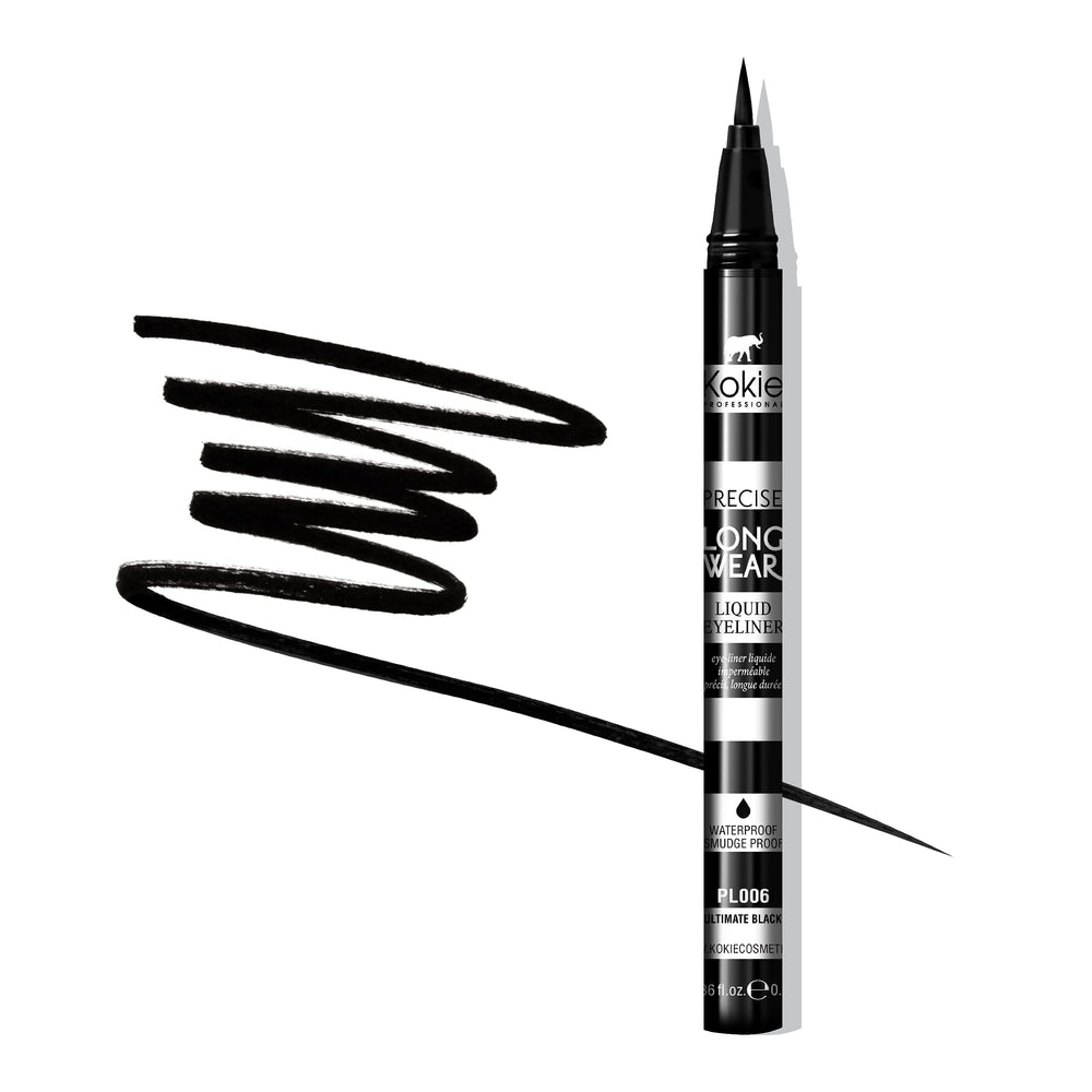Kokie delineador impermeable con tinta ultra negra para un delineado duradero