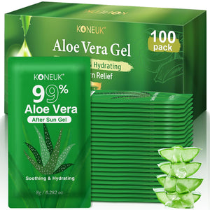 KONEUK gel de aloe vera 99% puro, paquetes individuales para hidratación rápida