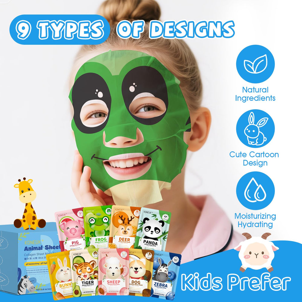 KONEUK mascarilla facial infantil con cerdo, ideal para iniciar hidratación suave.