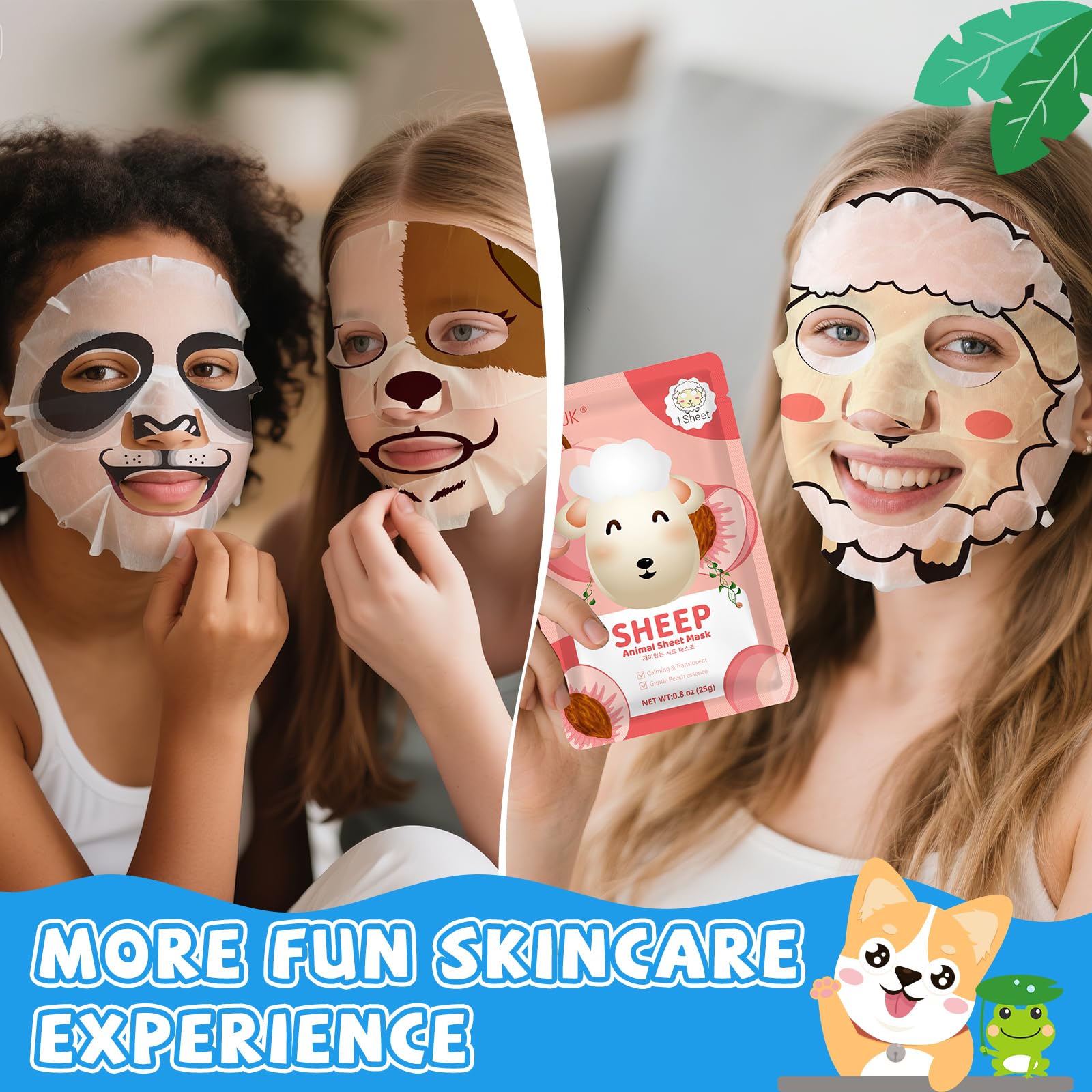 KONEUK mascarilla facial infantil con tigre, color vibrante para motivar la rutina.