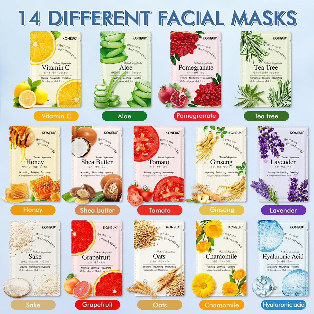 Empaque de regalo KONEUK con mascarillas para spa en casa