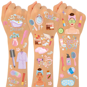 Tatuajes temporales Konsait para niñas, 99 diseños, ideales para fiesta spa.