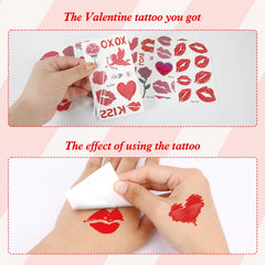 Konsait tatuajes temporales San Valentín: labios impresos para looks divertidos