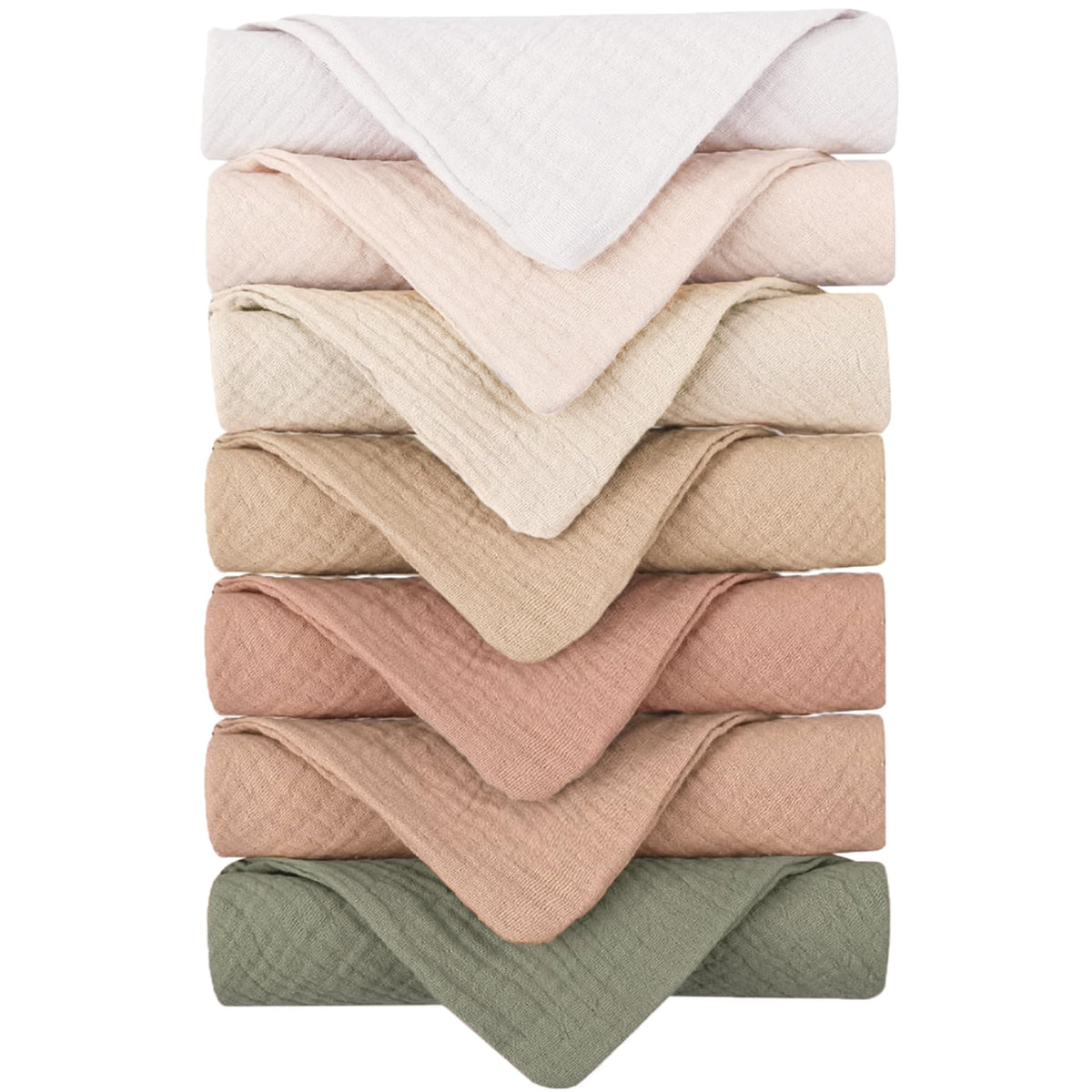 Konssy: conjunto de 7 paños faciales de muselina de doble capa para desmaquillar suavemente.