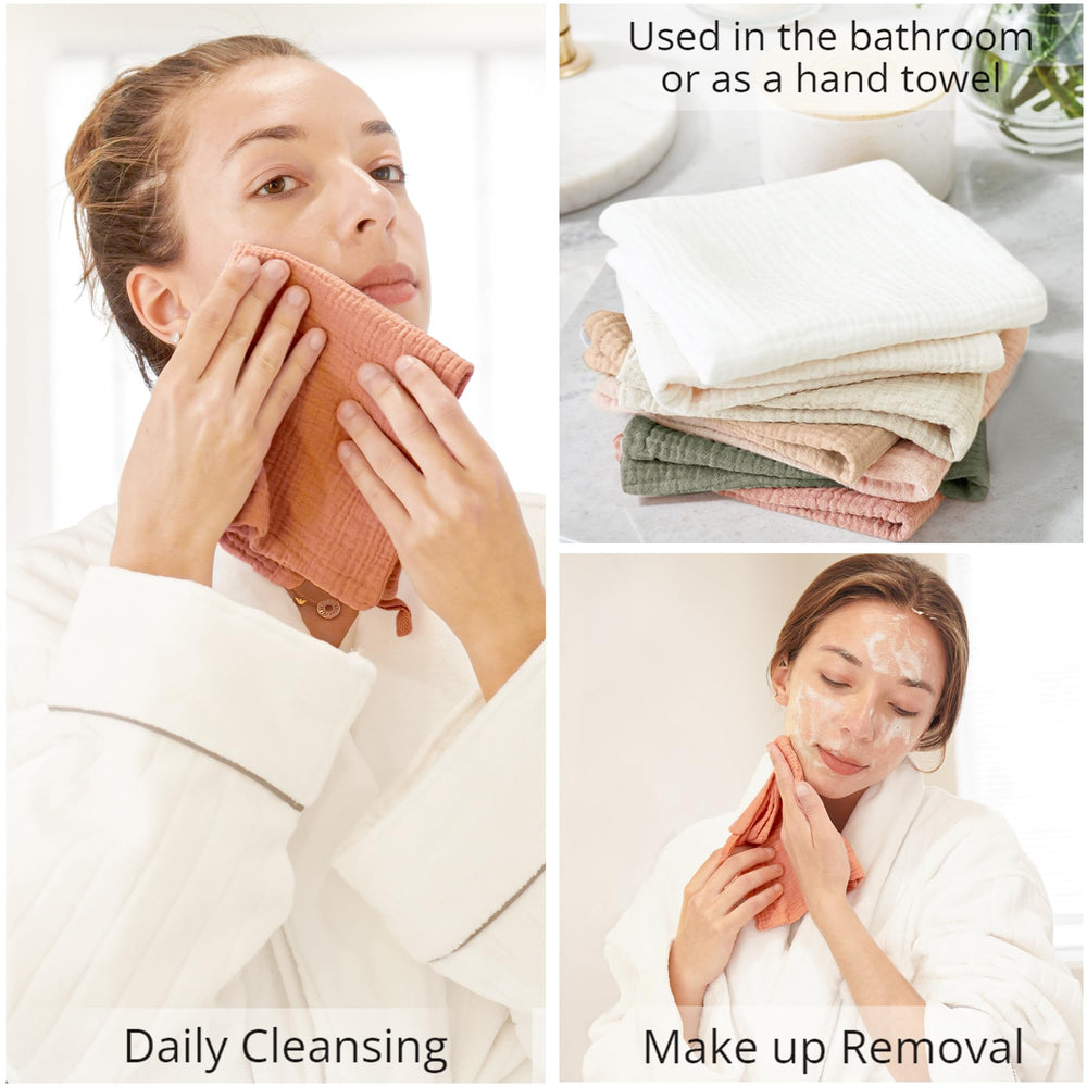 Konssy: paños reutilizables para limpieza facial y cuidado diario de piel sensible.