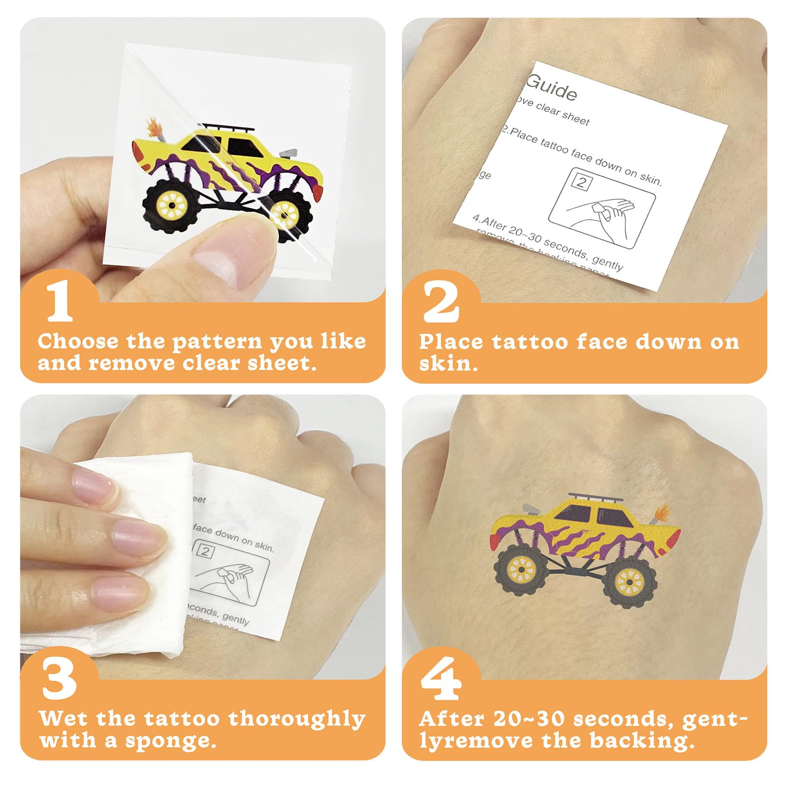 Kopokita tatuajes temporales, empaque individual para facilidad de uso