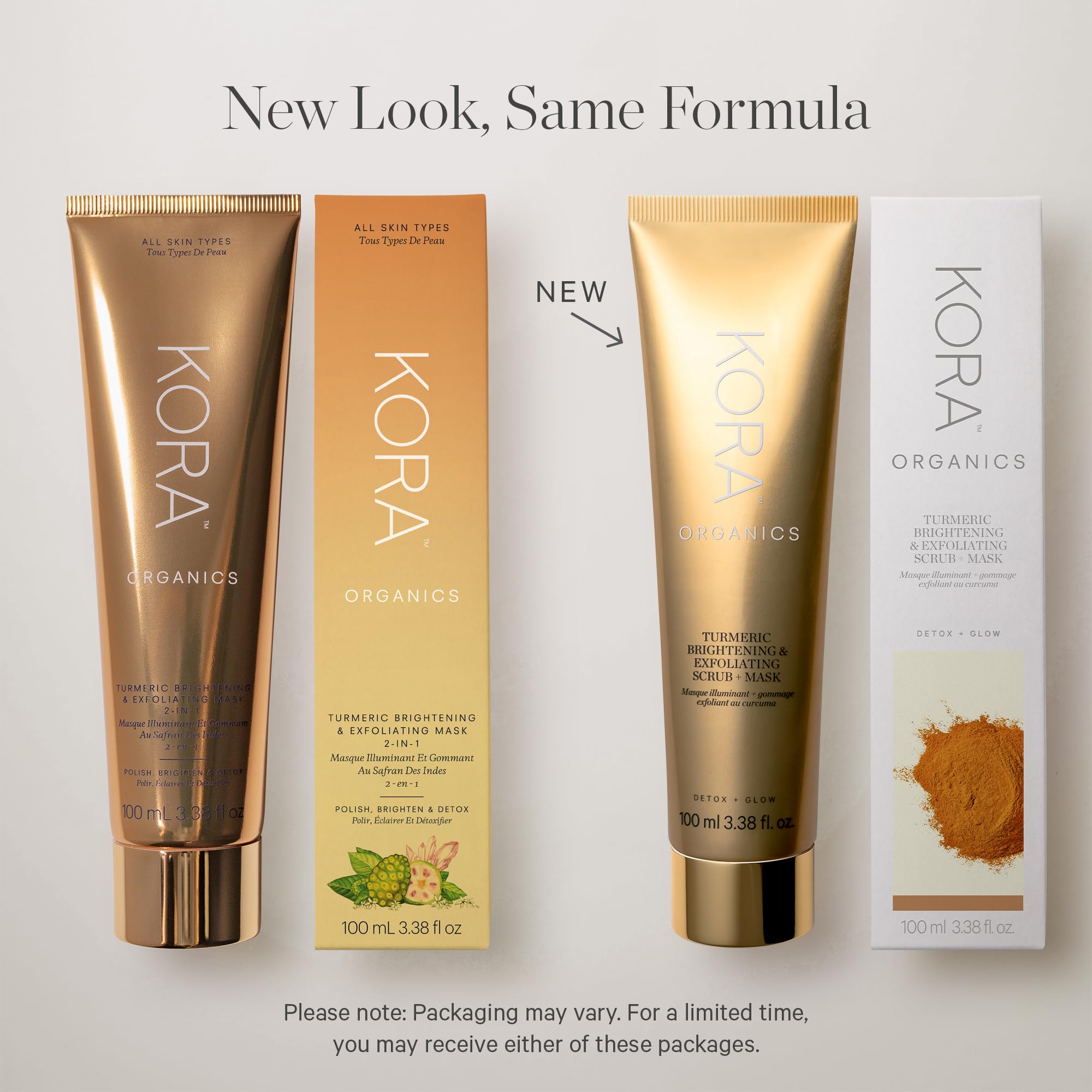 KORA Organics Mascarilla, brillo temporal que acompaña tu ritual de belleza.