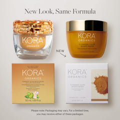 KORA Organics Turmeric Glow crema rostro textura luminosa para aspecto radiante