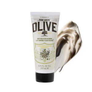 KORRES Crema Corporal Oliva Pura en botella, hidratación suave para piel seca.
