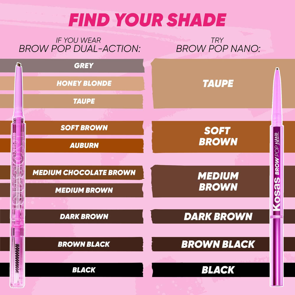Kosas Brow Pop Nano aplicación precisa y controlada
