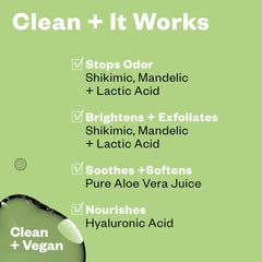 Kosas Chemistry Deodorant packaging flat lay highlighting vegan, cruelty-free clean skincare