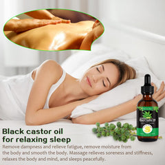 KPNEMA Hidratación corporal con aceite de ricino negro jamaicano para piel suave