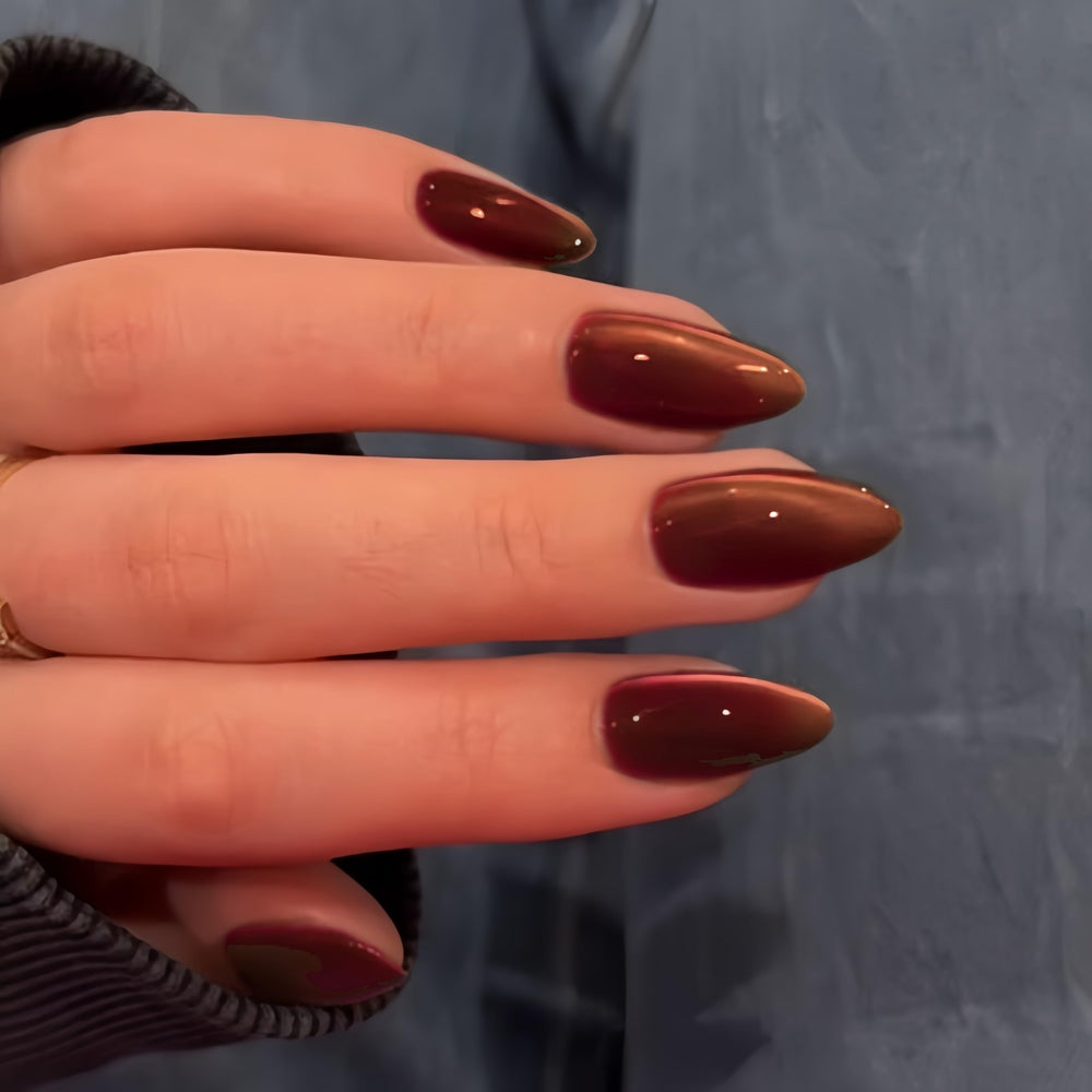 Uñas KQueenest forma almendra para aplicación rápida y apariencia natural