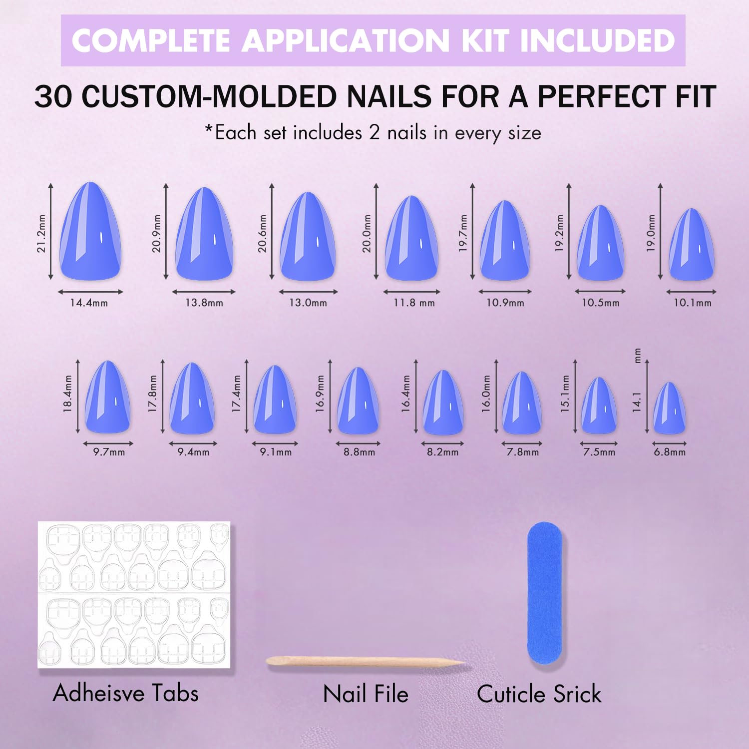 Uñas reutilizables de alta calidad estilo salón de KQueenest.
