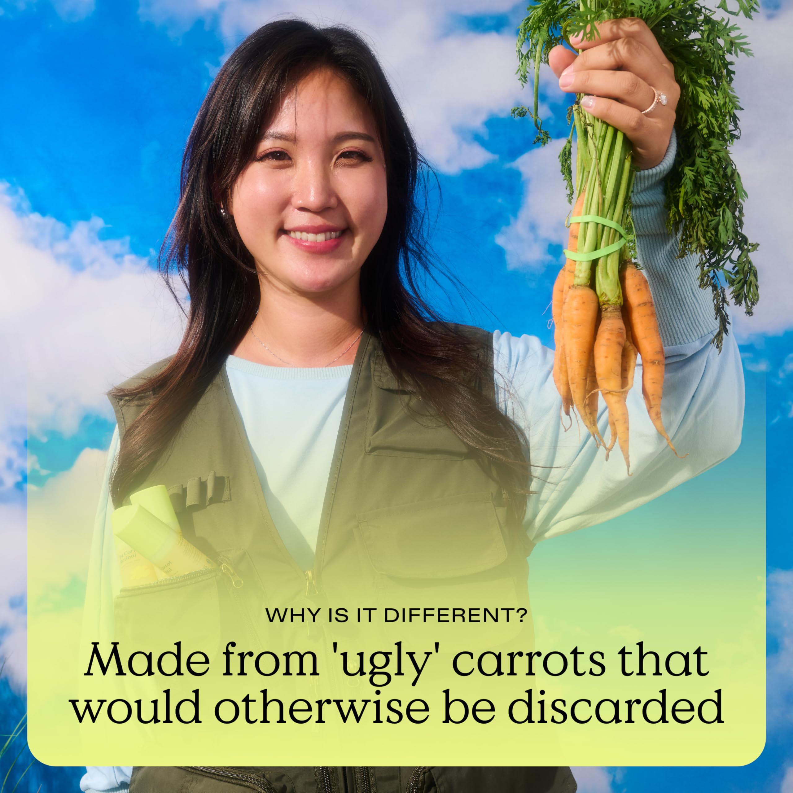 KraveBeauty 24 Carrot Suero con zanahoria: ingredientes vegetales beneficiosos