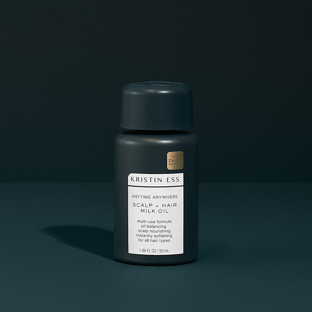 Seguro para color y keratina, libre de sulfatos según Kristin Ess Aceite Leche.