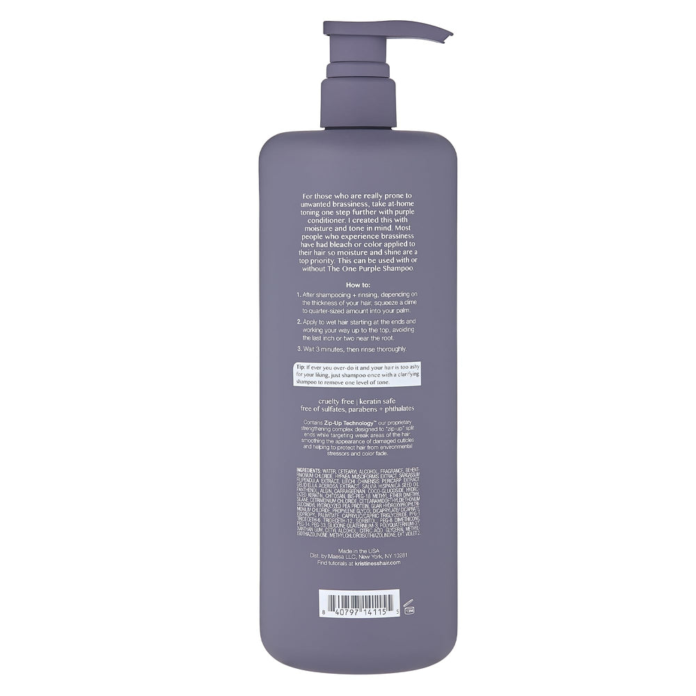 Kristin Ess The One Purple Conditioner, brillo restaurado para cabello rubio y plateado.