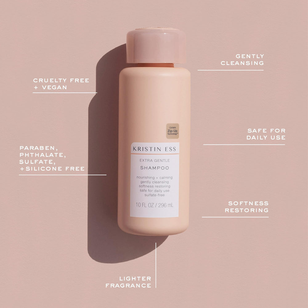 Shampoo Kristin Ess textura cremosa: aplicación fácil en cabello mojado.