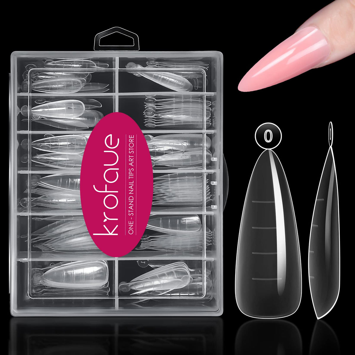 Krofaue gel de extension dual, 120 piezas, diseño en gotas para una aplicación suave.