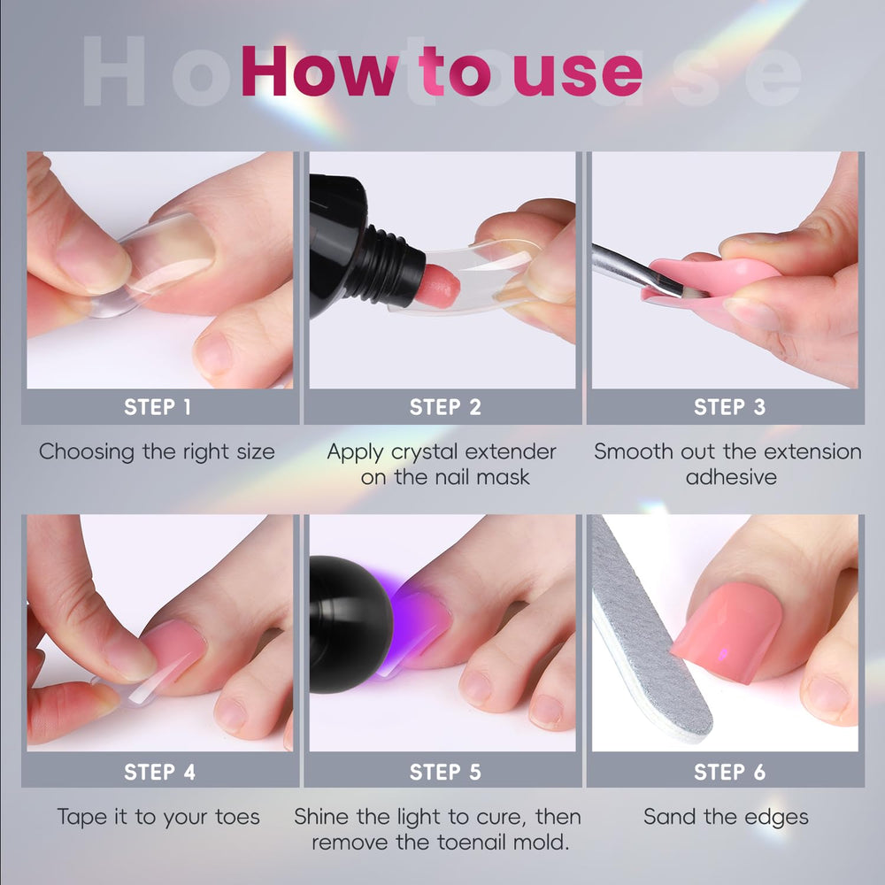 Krofaue Moldes para uñas duraderos y reutilizables