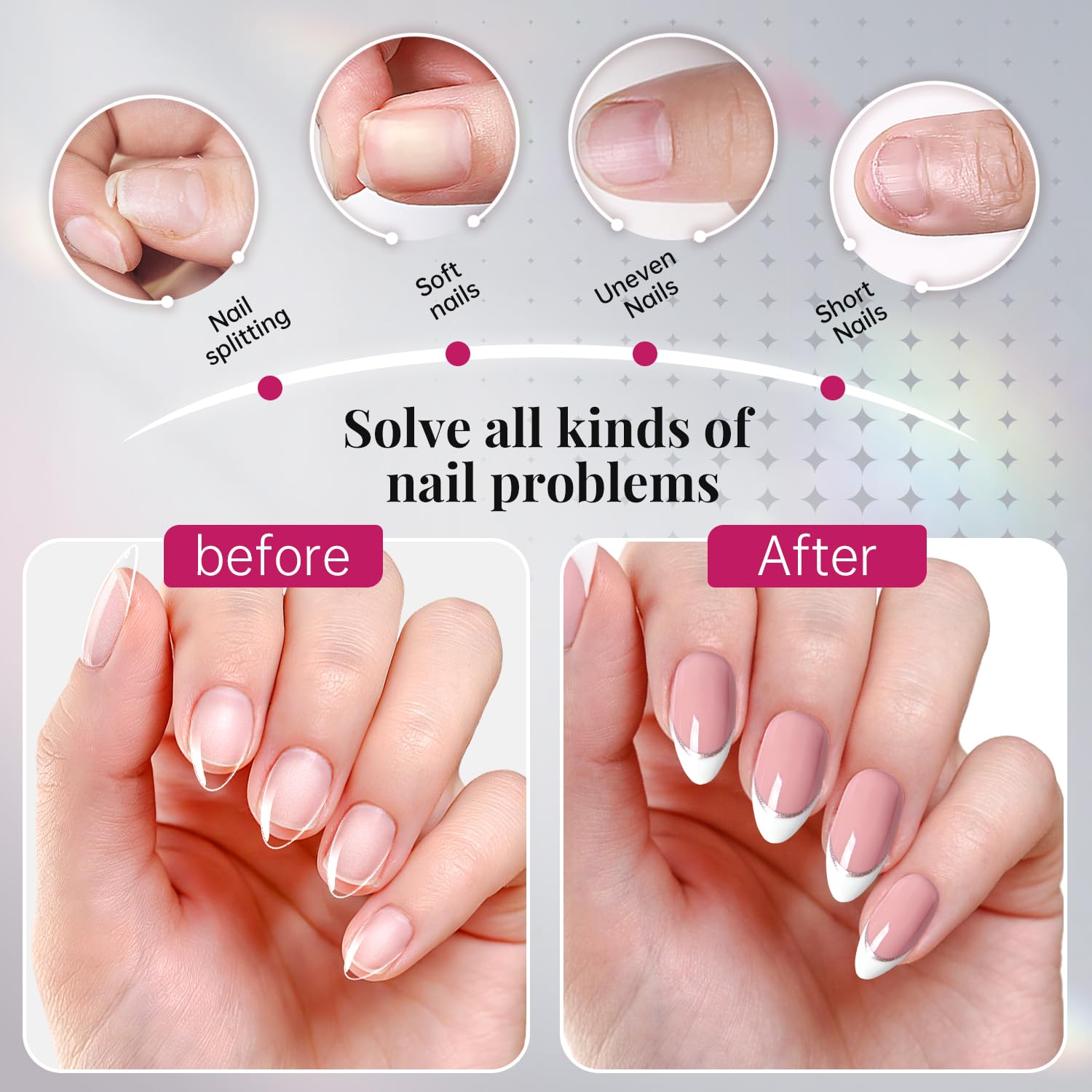 Puntas Krofaue Almendra semi-mate para look suave y duradero