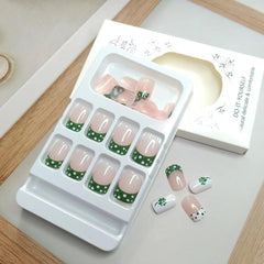 KRTBKR uñas dia san patricio diseño trébol verde, ideal para celebraciones irlandesas.