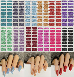 KTAABTR 12 hojas destellos uñas: brillo duradero para estilo diario.