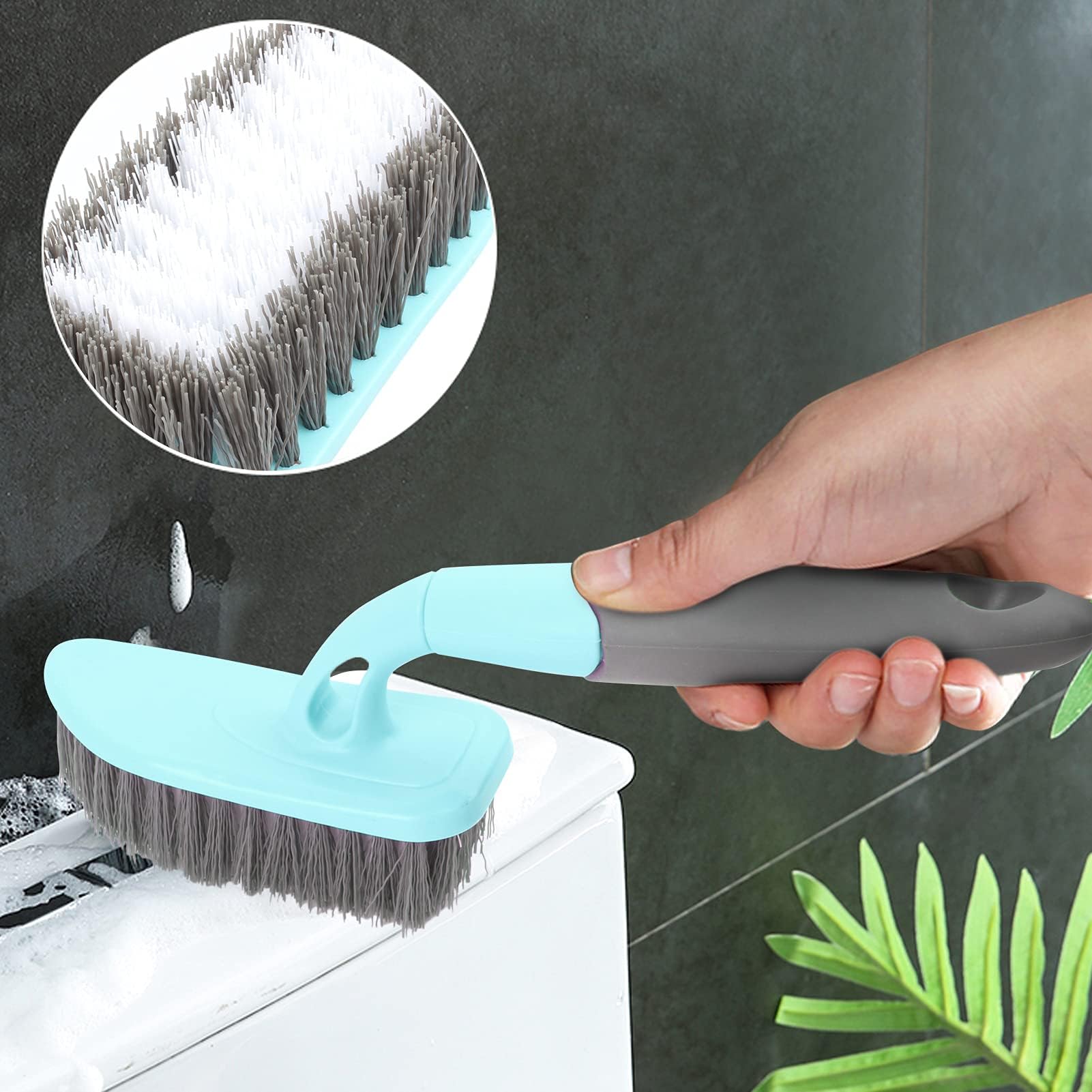 KUFUNG cepillo fregado mango ergonómico seque rápido entre usos