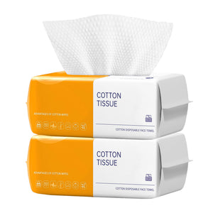 KUKEO dos-pack toallas faciales desechables: higiene diaria suave y conveniente.