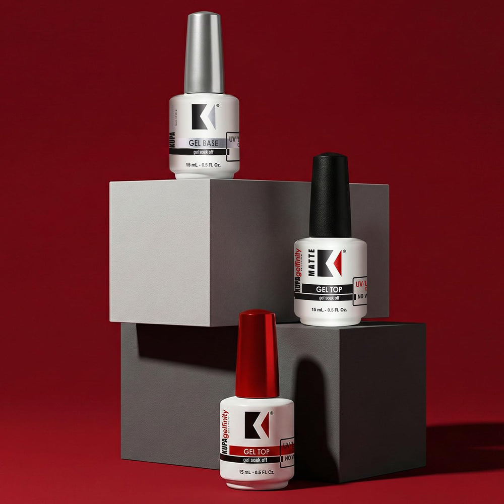 KUPA Gelfinity kit-trio brillo y mate para uñas.