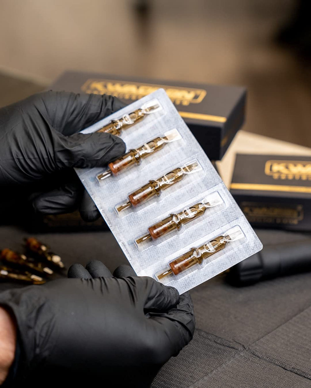 Cartuchos Kwadron en envase esterilizado listos para uso profesional