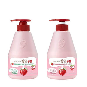 Kwailnara baño leche fresa botella: limpieza suave y aroma dulce