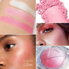 KYDA iluminador horneado rosa aporta brillo natural