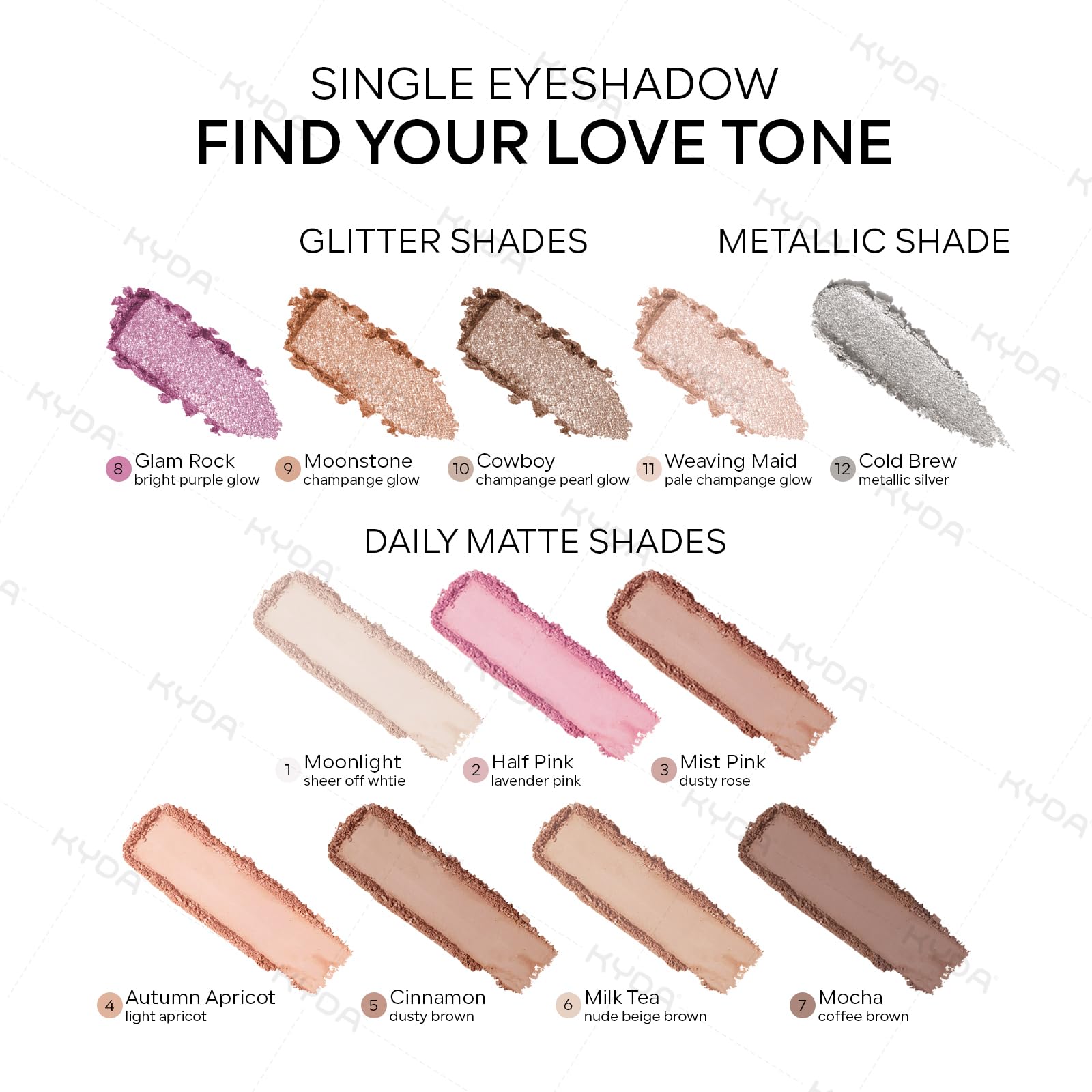 KYDA Mezcla dos tonos compatibles para looks versátiles y fáciles de lograr.