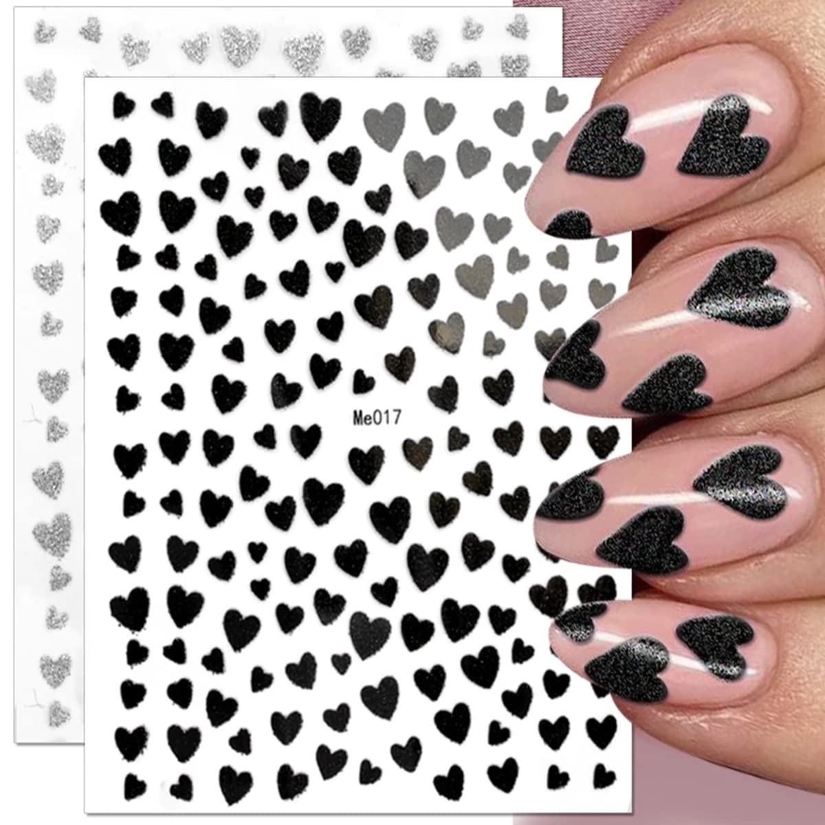 KZBTRBT decoraciones de corazones tridimensional para uñas, aporta efecto glam.