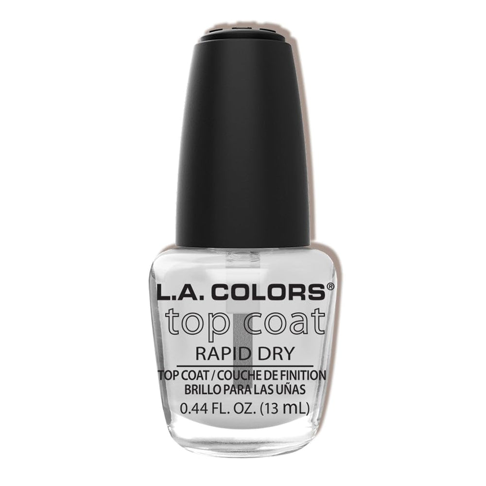 L.A. COLORS capa superior aplicación fácil para acabado liso y secado rápido.